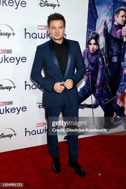 Jeremy Renner attends the "Hawkeye" Special Screening at AMC Lincoln Square Theater on November 22, 2021 in New York City.