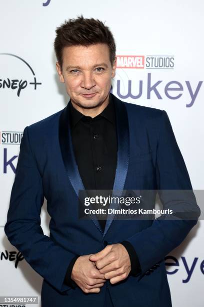 Jeremy Renner attends the "Hawkeye" Special Screening at AMC Lincoln Square Theater on November 22, 2021 in New York City.