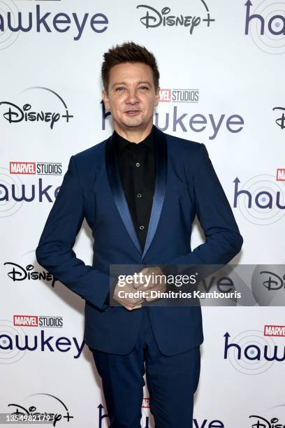 Jeremy Renner attends the "Hawkeye" Special Screening at AMC Lincoln Square Theater on November 22, 2021 in New York City.