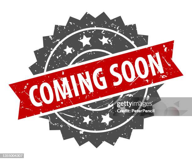 stockillustraties, clipart, cartoons en iconen met coming soon - stamp, imprint, seal template. grunge effect. vector stock illustration - aankondigingsbord