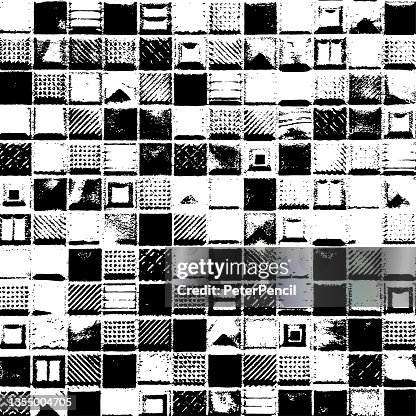 Tile with square patterns. Grunge Texture. Black Dusty Scratchy Pattern. Abstract Grainy Background. Vector Design Artwork. Textured Effect. Crack. Tile with square patterns. Grunge Texture. Black Dusty Scratchy Pattern. Abstract Grainy Background. Vector Design Artwork. Textured Effect. Crack.