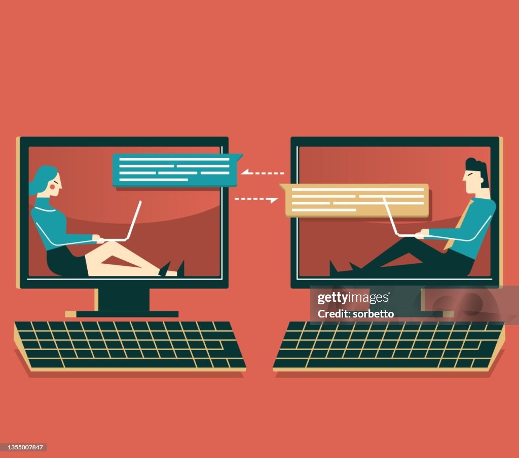 Telecommuting Image Telecommuting Business People High-Res Vector Graphic - Getty Images