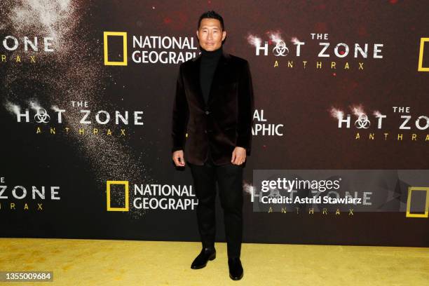 Daniel Dae Kim attends the New York premiere of National Geographic's "The Hot Zone: Anthrax" on November 22, 2021 in New York City.