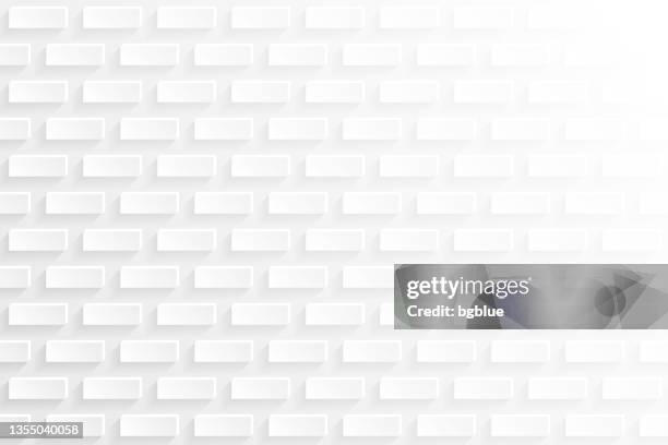 abstract white background - geometric texture - bricks isolated stock illustrations