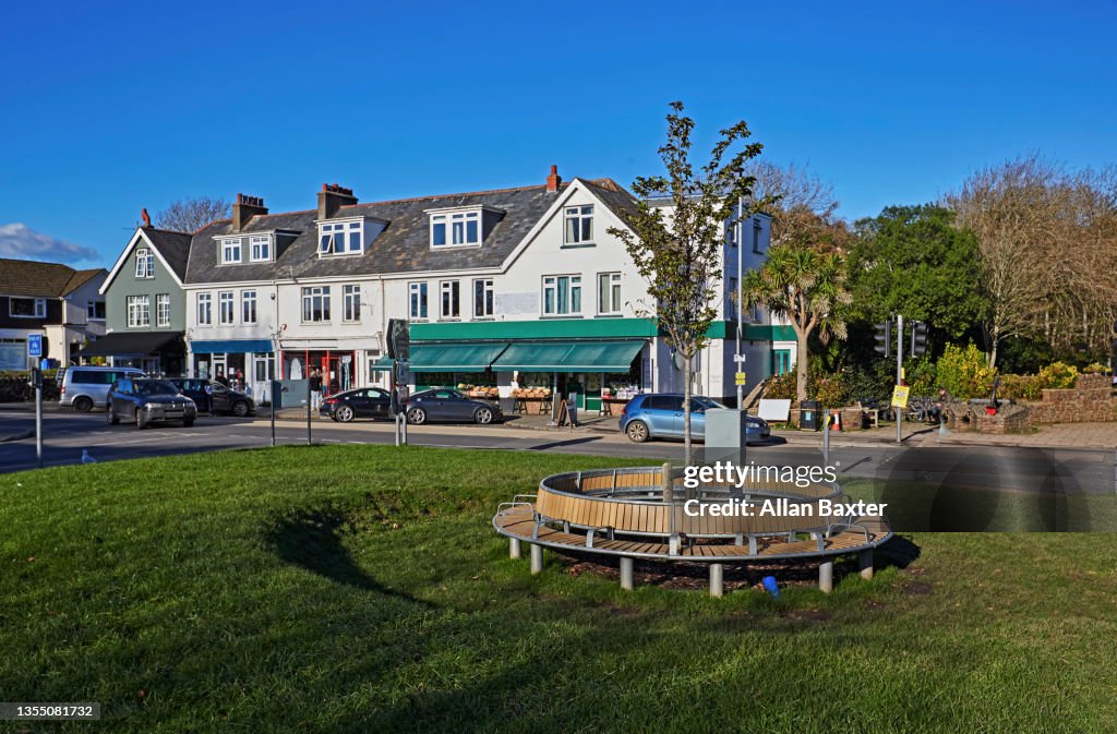 Square in the village of Braunton in North Devon