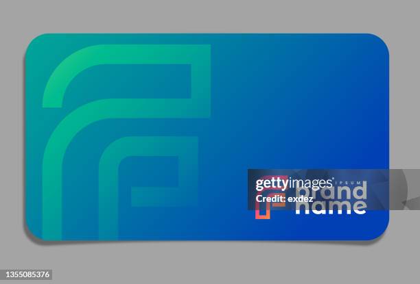 letter f logo on business card - f stock illustrations