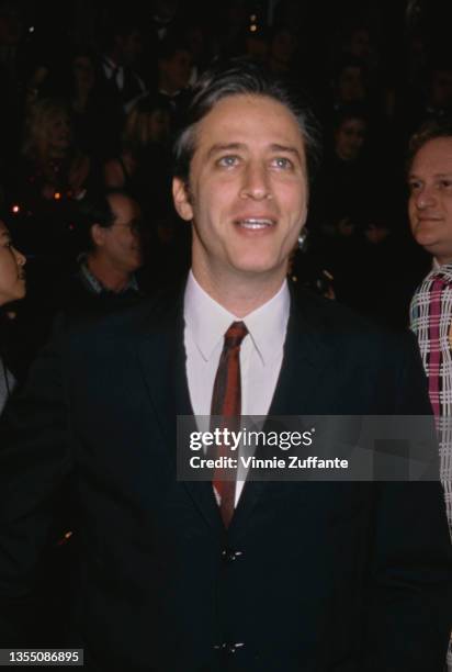 American comedian and television host Jon Stewart attends the 12th Annual American Comedy Awards, held at the Shrine Auditorium in Los Angeles,...