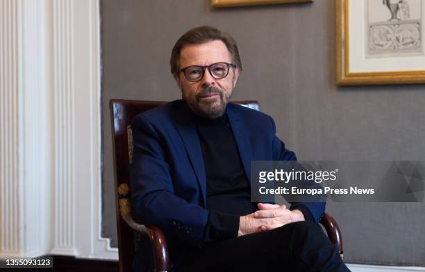Author, performer and producer and member of the Swedish musical group ABBA, BJorn Ulvaeus, during an interview for Europa Press, at the Palace Hotel...