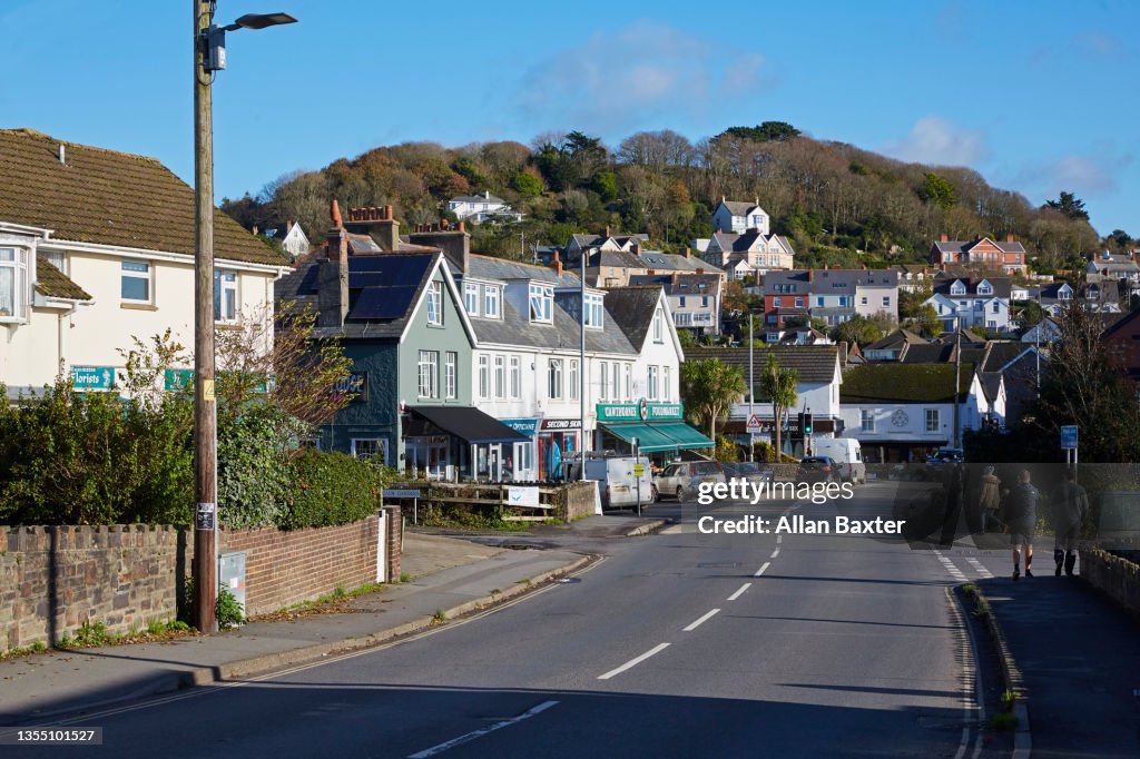 Village of Braunton in North Devon during Winter