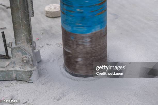 floor and cement beam drilling machine for residential commercial buildings, construction equipment - paleta de cores fotografías e imágenes de stock