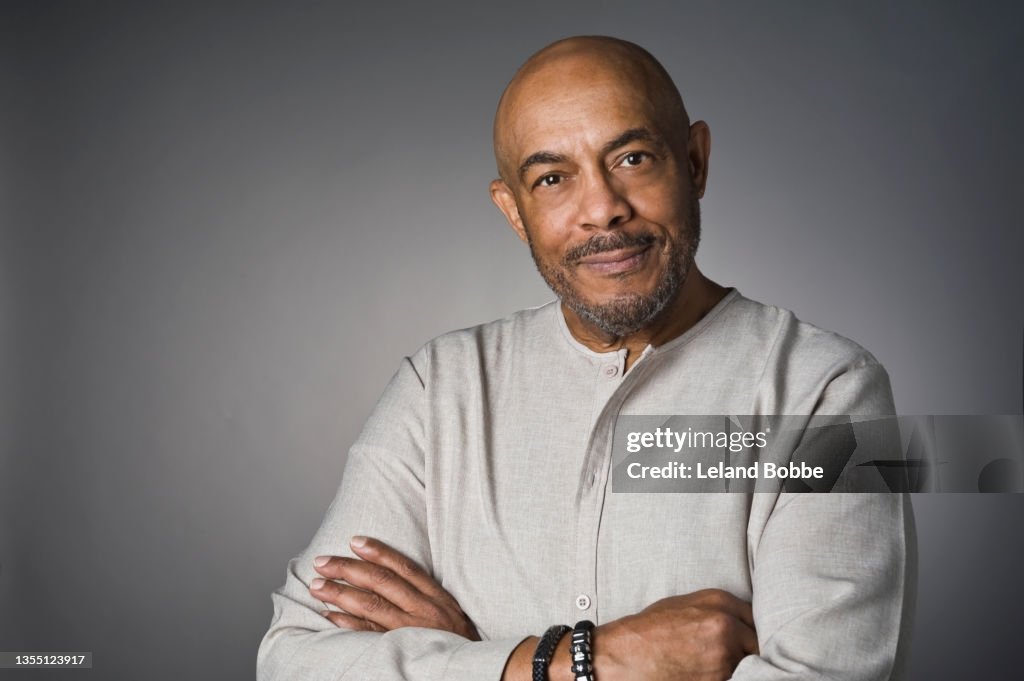 Studio Portrait of Middle Aged African American Male