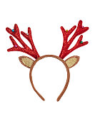 Christmas antler headbands on white background