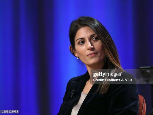 Virginia Raggi, former mayor of Rome, attends "Maurizio Costanzo Show" Tv Show on November 23, 2021 in Rome, Italy.