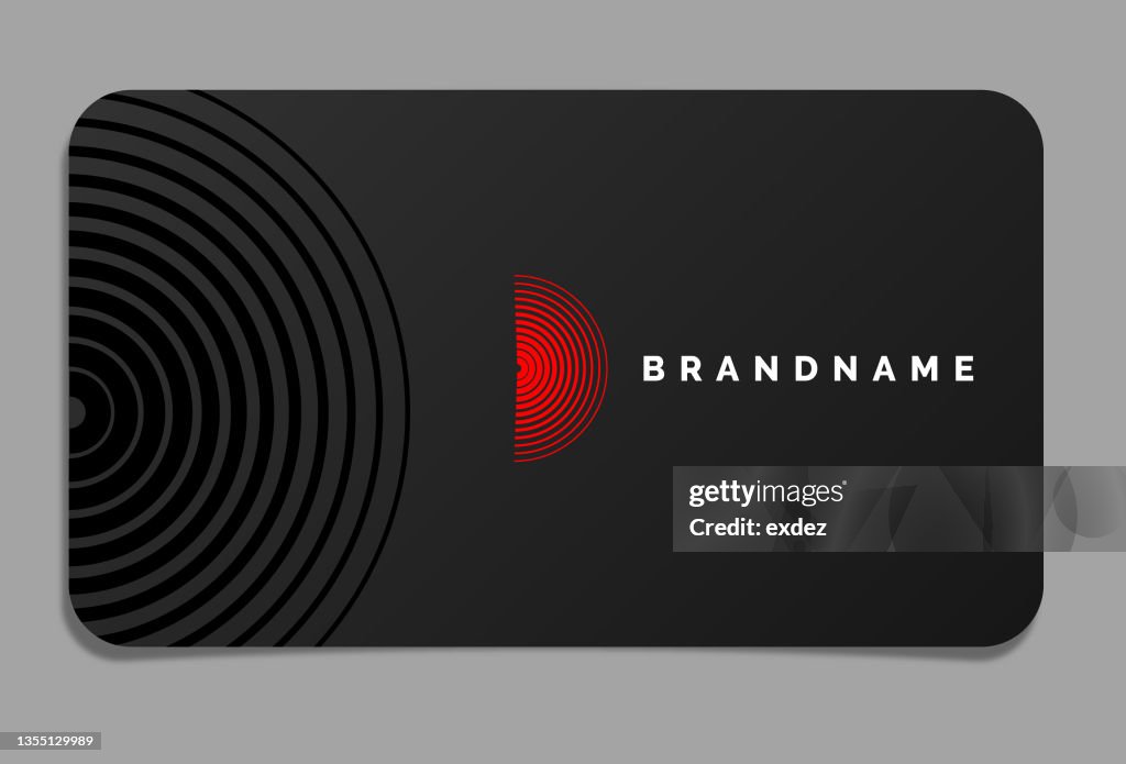 Buchstabe D Logo auf Visitenkarte