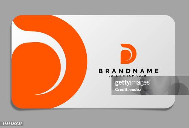 letter d logo on business card - images of letter d stock illustrations