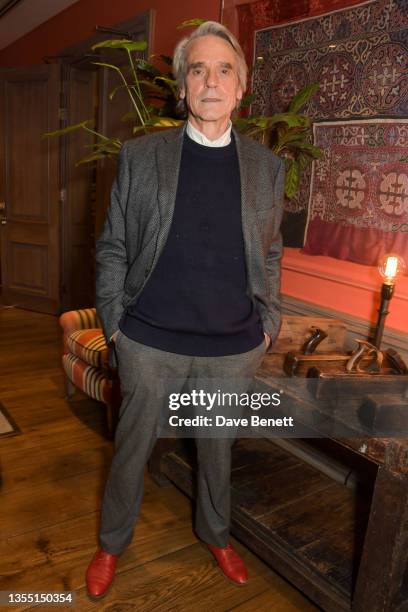 Jeremy Irons attends the "Munich The Edge of War" special screening at The Soho Hotel on November 23, 2021 in London, England.