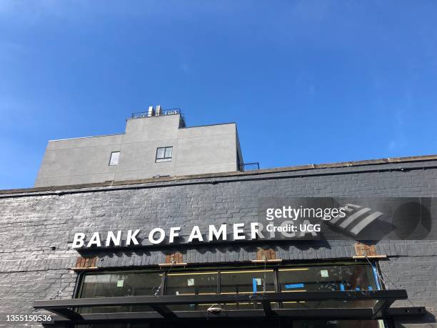 Bank of America sign, Williamsburg, Brooklyn, New York.