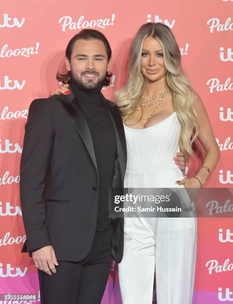Bradley Dack and Olivia Attwood attend ITV Palooza! at the Royal Festival Hall on November 23, 2021 in London, England.