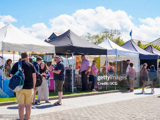 Bude farmers and craft market, Bude, Cornwall, UK.