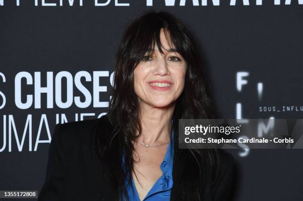 Charlotte Gainsbourg attends the "Les Choses Humaines" Premiere At Cinema UGC Normandie on November 23, 2021 in Paris, France.