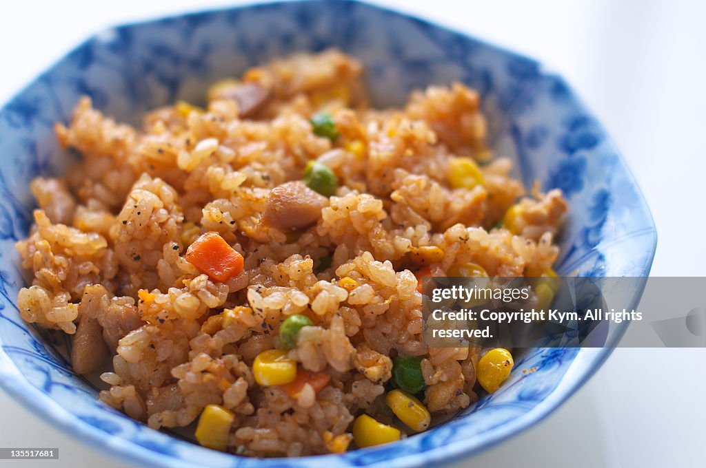 Fried rice with chicken and veg