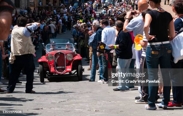 1935 fiat 508 s balilla s (motore 108 cs) - 2009 mille miglia - motore stock-fotos und bilder