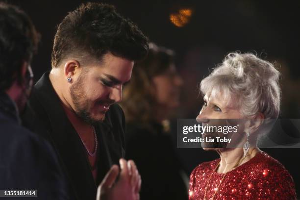 Adam Lambert and Anita Dobson attend ITV Palooza! at The Royal Festival Hall on November 23, 2021 in London, England.