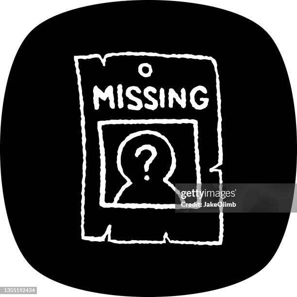 missing poster doodle 3 - missing persons stock illustrations