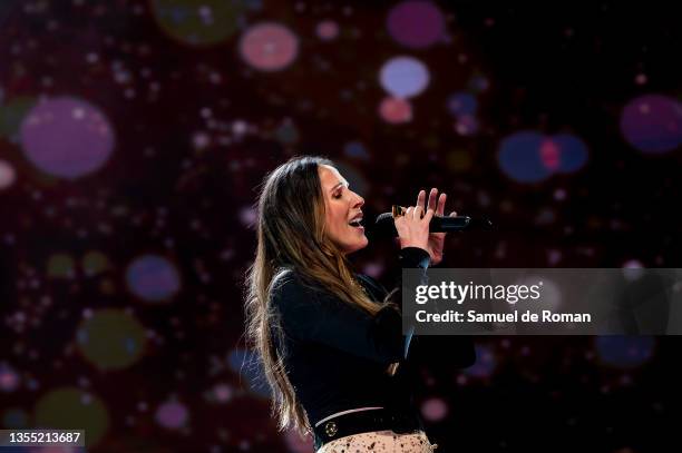 Malú Performs during the Cadena Dial Awards on November 23, 2021 in Tenerife, Spain.