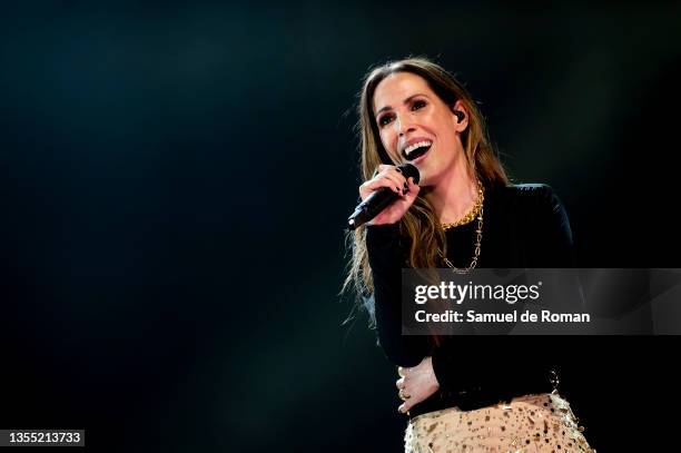 Malú Performs during the Cadena Dial Awards on November 23, 2021 in Tenerife, Spain.