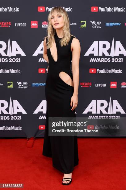 Gretta Ray attends the 2021 ARIA Awards at Taronga Zoo on November 24, 2021 in Sydney, Australia.