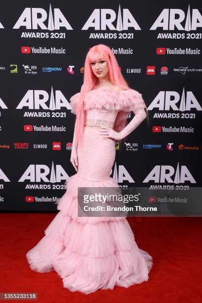 Peach PRC attends the 2021 ARIA Awards at Taronga Zoo on November 24, 2021 in Sydney, Australia.