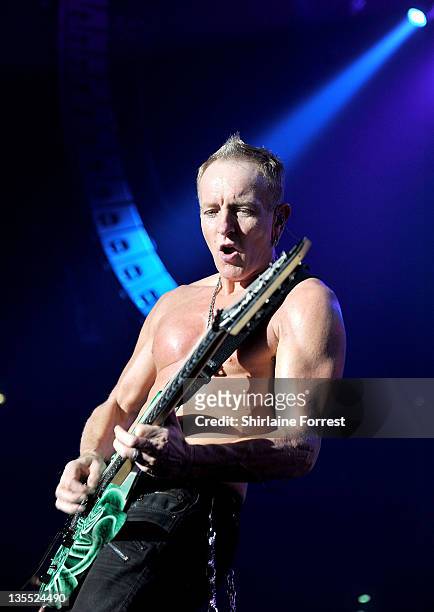 Phil Collen of Def Leppard performs at MEN Arena on December 11, 2011 in Manchester, England.