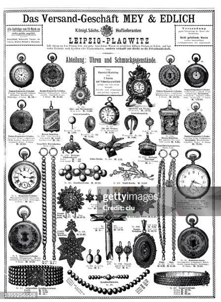 advertisement for the mail order business mey & edlich, leipzig - 1887 幅插畫檔、美工圖案、卡通及圖標