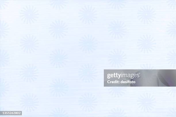 abstract flowers making textured effect semi seamless pattern(just the floral design is seamless while grunge is not) on very light pastel blue coloured empty blank horizontal vector backgrounds - watermark stock illustrations