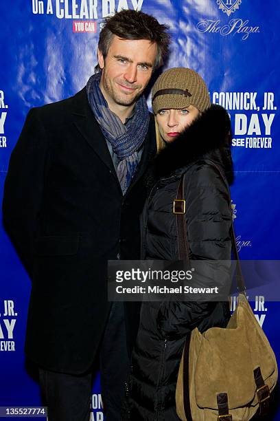 Actor Jack Davenport and Michelle Gomez attend the broadway opening night of "On a Clear Day You Can See Forever" at the St. James Theatre on...