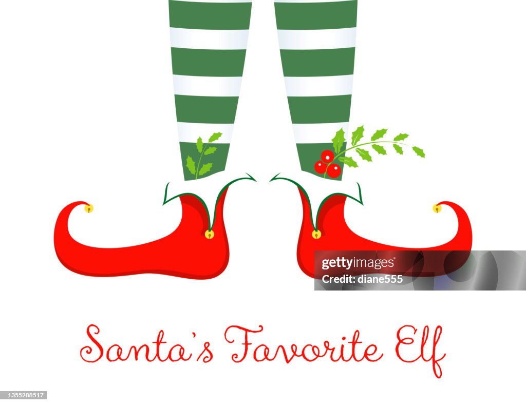Christmas Elf Feet With Text
