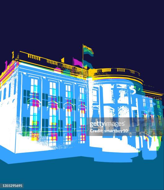 the white house - us president stock illustrations