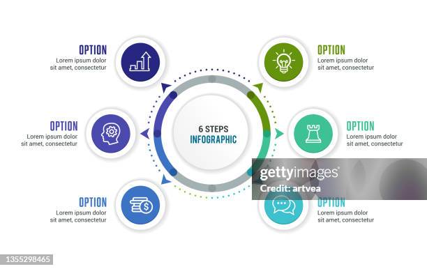 illustrazioni stock, clip art, cartoni animati e icone di tendenza di elemento infografico - circle diagram