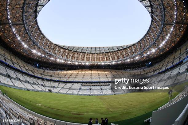 General View Of Lusail Iconic Stadium Field and Stands on November 17, 2021 in Lusail City, Qatar.