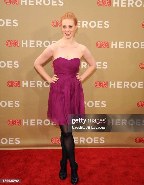 Deborah Ann Woll arrives at the 2011 CNN Heroes: An All-Star Tribute held at The Shrine Auditorium on December 11, 2011 in Los Angeles, California.