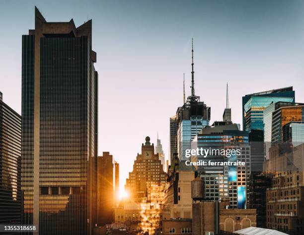 times square nyc sonnenaufgang - times square manhattan new york stock-fotos und bilder