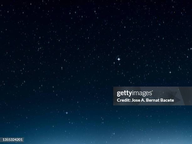 full frame of clear sky at night with many stars. - bocairent stock-fotos und bilder