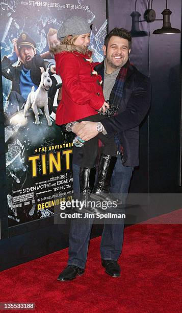 Chef Adam Richman attends the "The Adventures of TinTin" New York premiere at the Ziegfeld Theatre on December 11, 2011 in New York City.