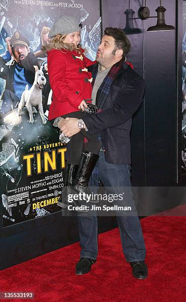 Chef Adam Richman attends the "The Adventures of TinTin" New York premiere at the Ziegfeld Theatre on December 11, 2011 in New York City.