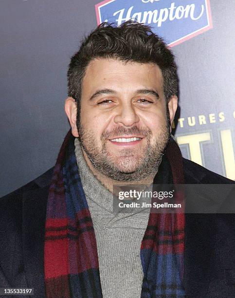 Chef Adam Richman attends the "The Adventures of TinTin" New York premiere at the Ziegfeld Theatre on December 11, 2011 in New York City.