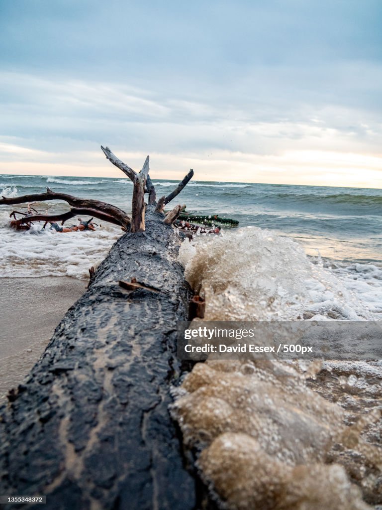 Scenic view of sea against sky,Saugatuck,Michigan,United States,USA