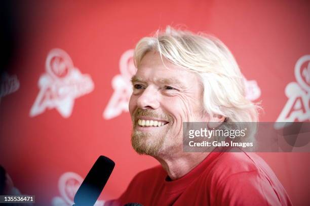 Sir Richard Branson smiles at the grand opening of Maponya Mall's Virgin Active on December 10, 2011 in Soweto, South Africa .