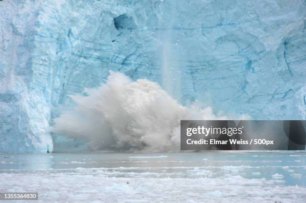 scenic view of frozen sea - glacier collapsing stock pictures, royalty-free photos & images