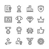 Award Icons — Monoline Series